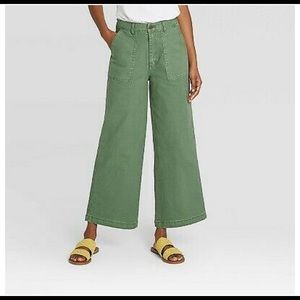 Universal thread green highest rise wide leg pant